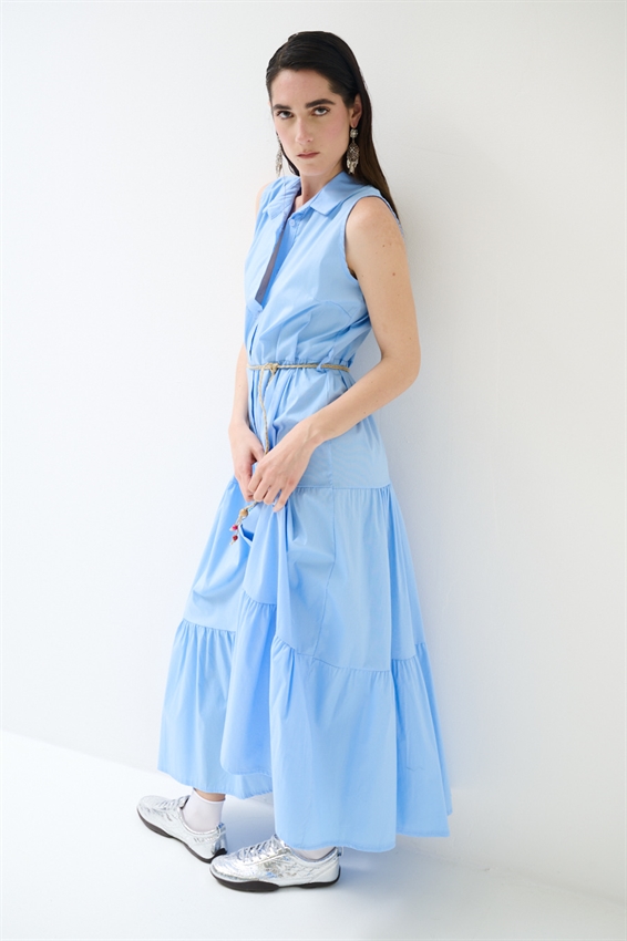 ABITO CHEMISIER LUNGO SMANICATO A BALZE