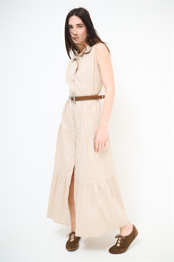 ABITO CHEMISIER LUNGO SMANICATO A BALZE