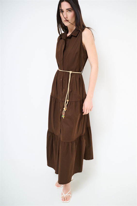 ABITO CHEMISIER LUNGO SMANICATO A BALZE