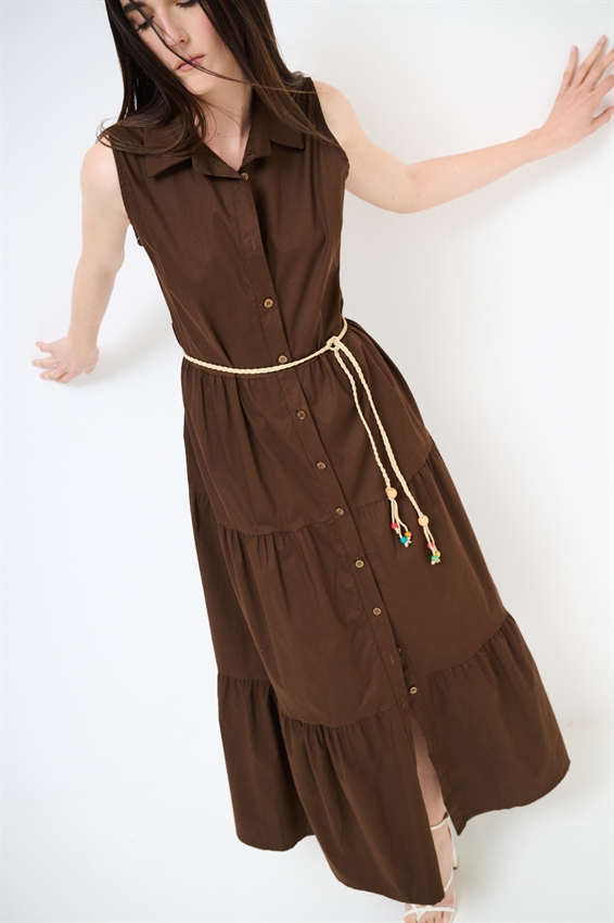 ABITO CHEMISIER LUNGO SMANICATO A BALZE