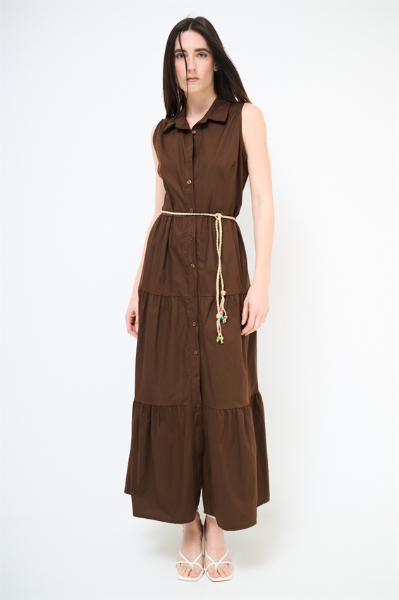 ABITO CHEMISIER LUNGO SMANICATO A BALZE