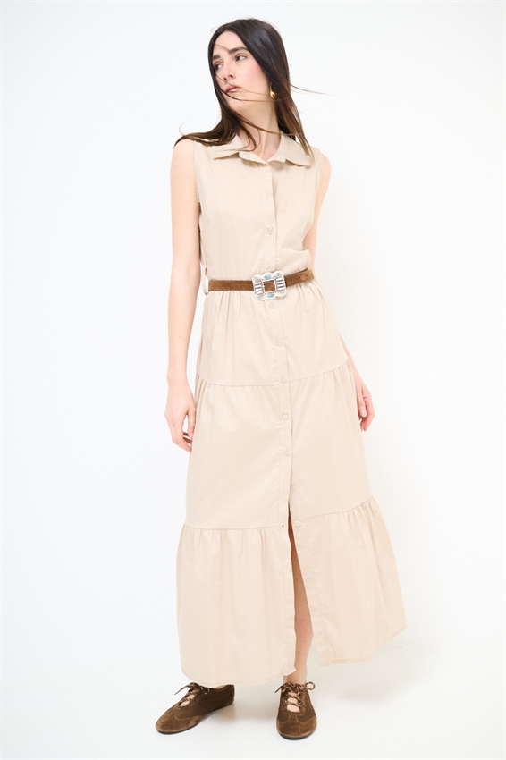 ABITO CHEMISIER LUNGO SMANICATO A BALZE