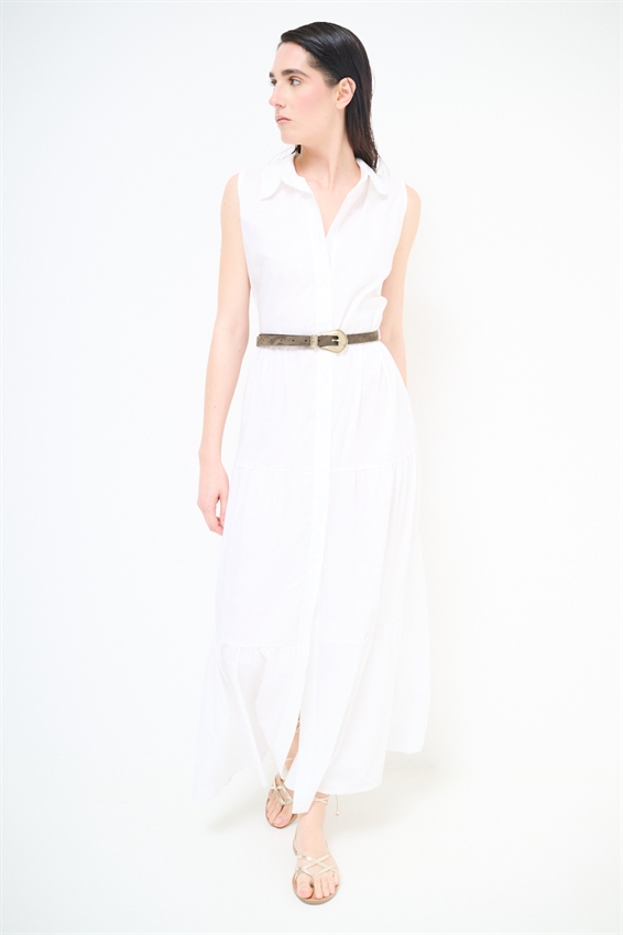 ABITO CHEMISIER LUNGO SMANICATO A BALZE