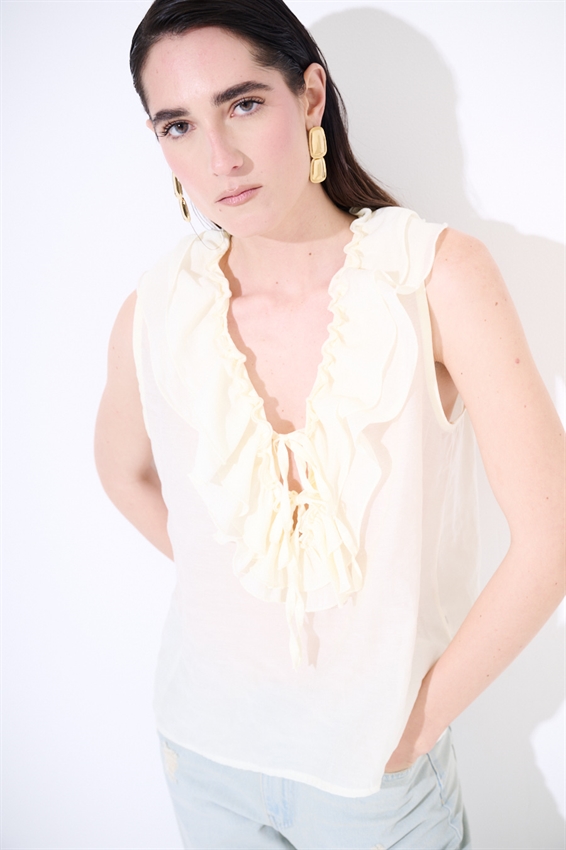 CAMICIA OVER SMANICATA BURRO