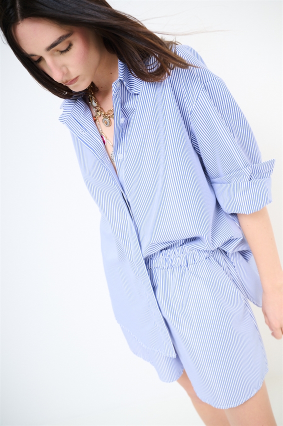 CAMICIA OVERSIZE A RIGHE