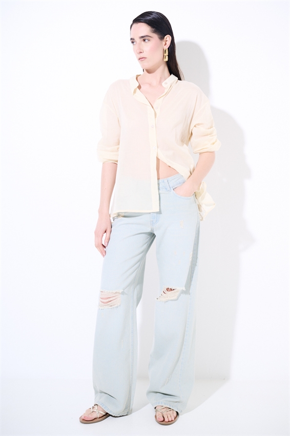 CASACCA COREANA IN MUSSOLA CON MACRAME DIETRO