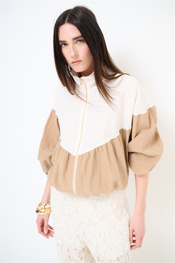 BOMBER BICOLOR CON ZIP