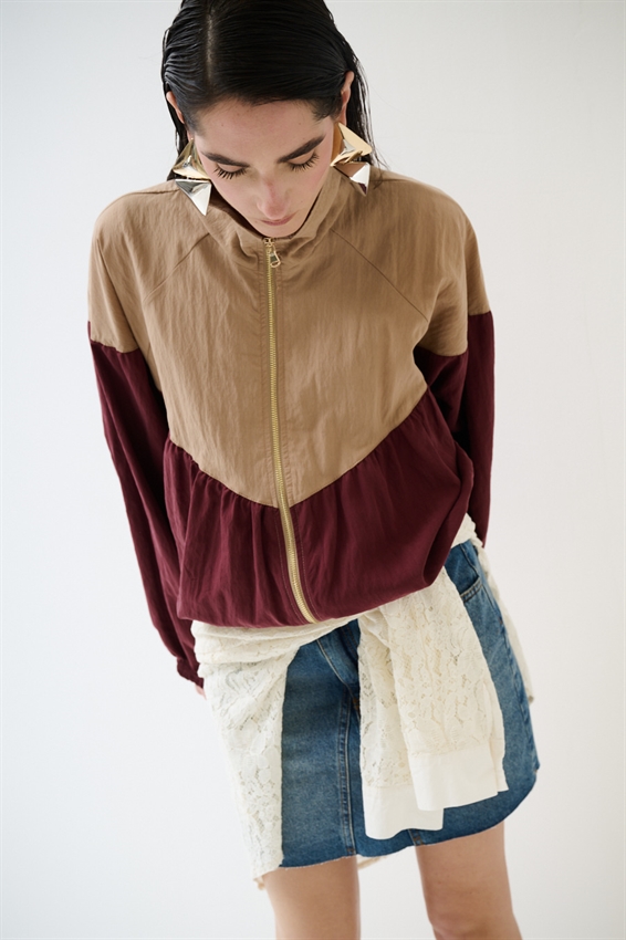 BOMBER BICOLOR CON ZIP