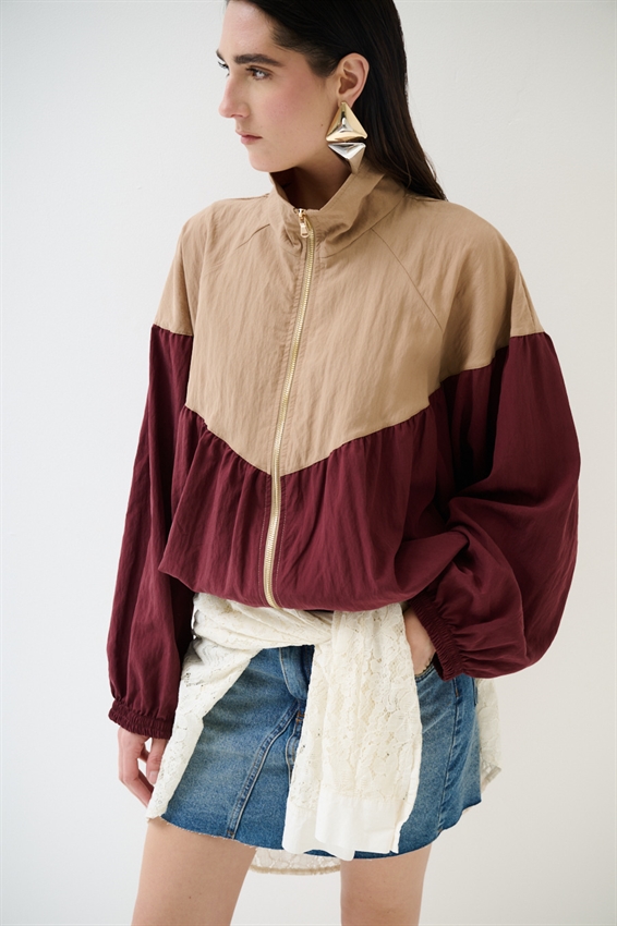 BOMBER BICOLOR CON ZIP