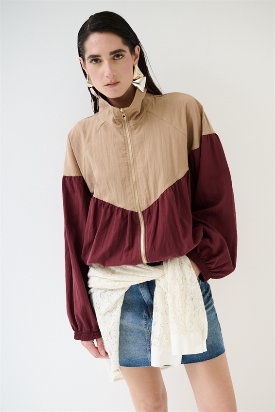 BOMBER BICOLOR CON ZIP