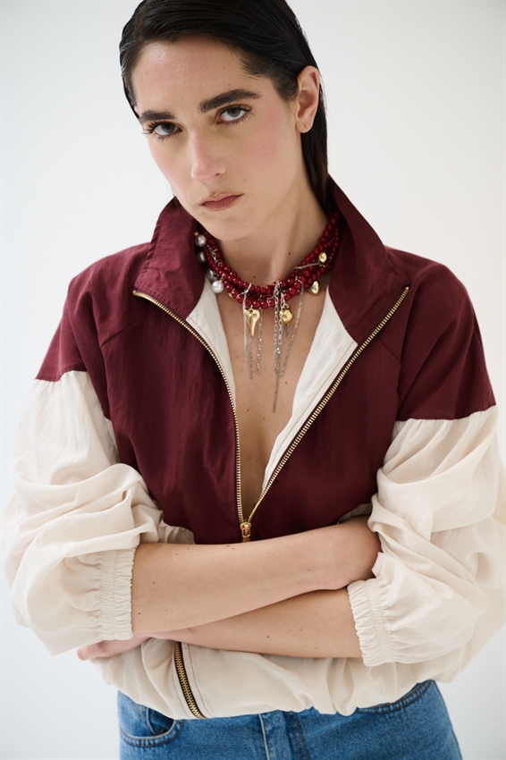 BOMBER BICOLOR CON ZIP