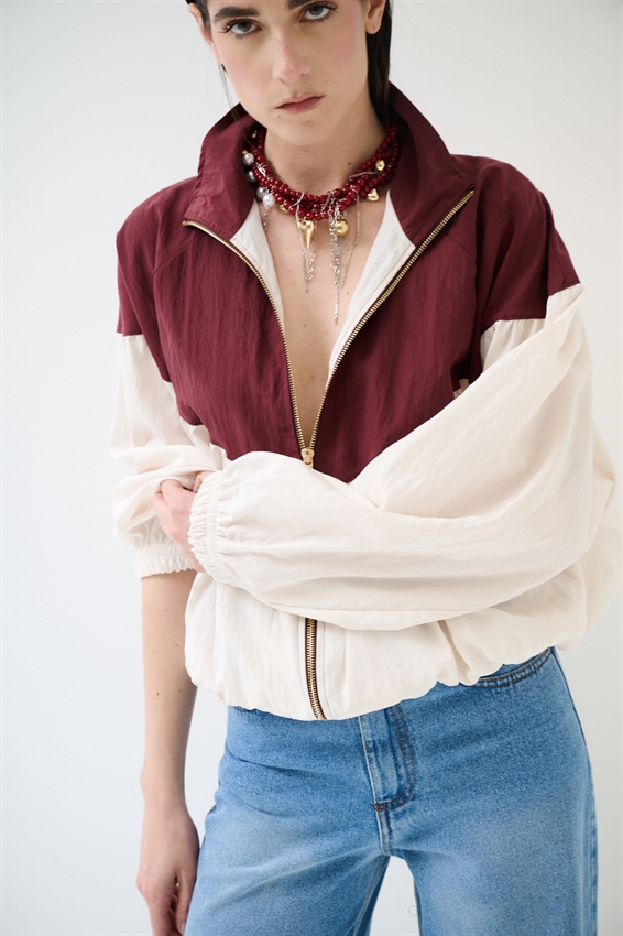 BOMBER BICOLOR CON ZIP