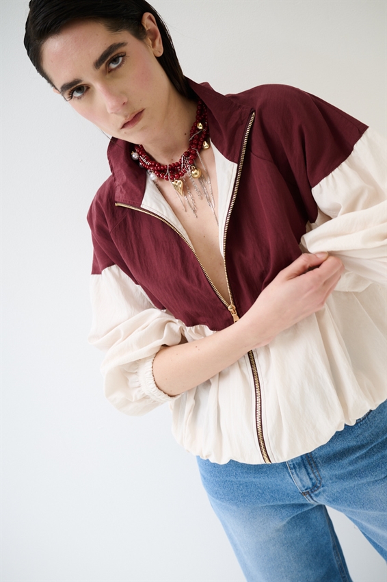 BOMBER BICOLOR CON ZIP