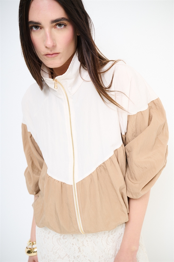 BOMBER BICOLOR CON ZIP