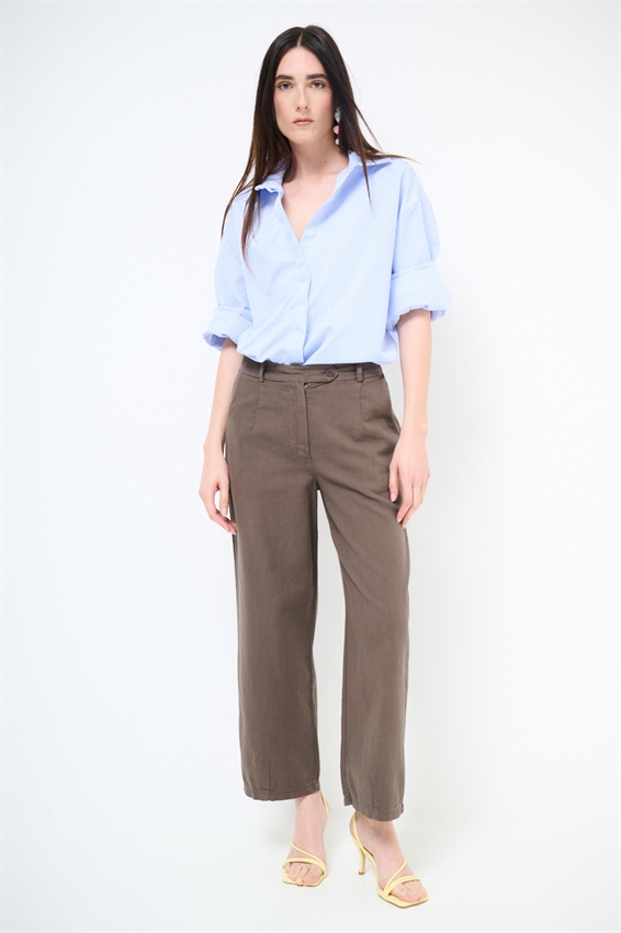 PANTALONE BALLOON IN COTONE FIAMMATO