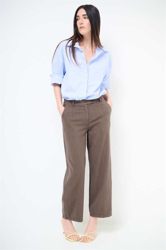 PANTALONE BALLOON IN COTONE FIAMMATO