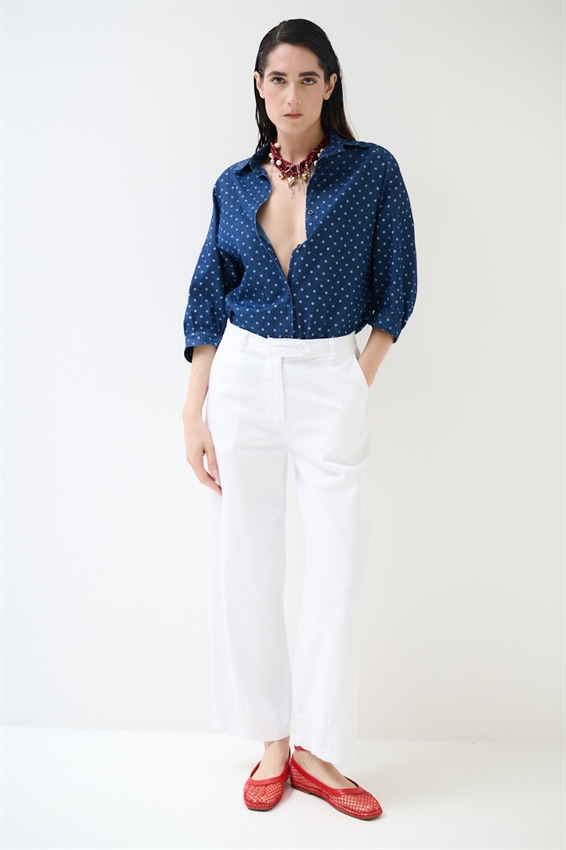 PANTALONE BALLOON IN COTONE FIAMMATO