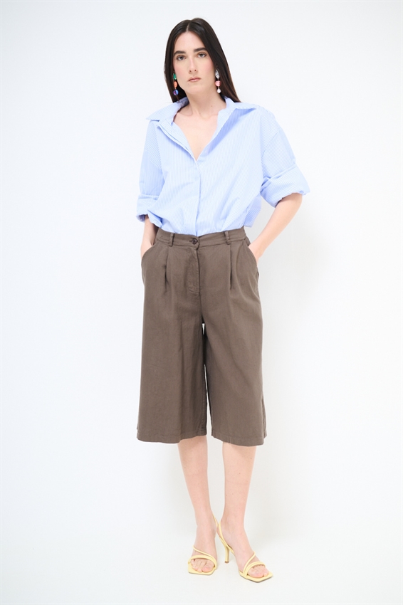 BERMUDA OVER IN COTONE FIAMMATO