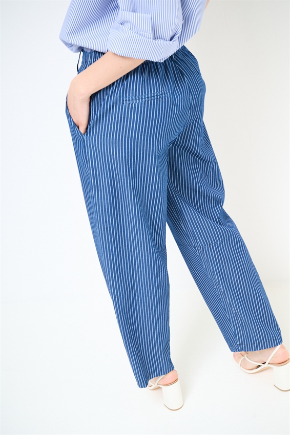 PANTA BALLOON IN CHAMBRAY A RIGHE