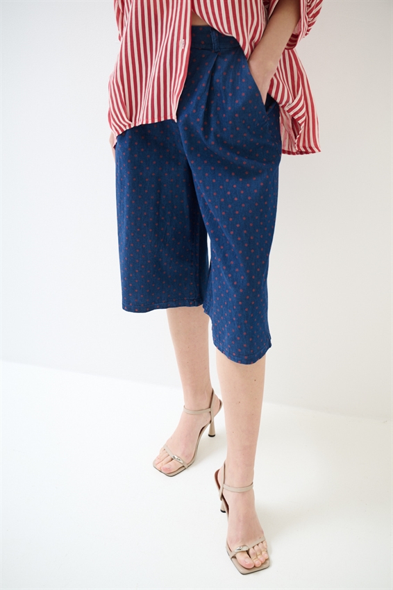 BERMUDA A POIS ROSSO/BLU