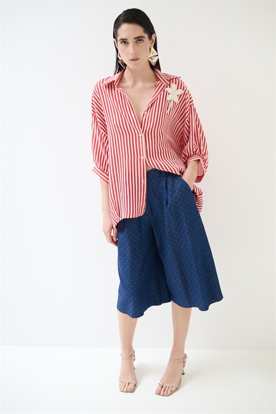 BERMUDA A POIS ROSSO/BLU