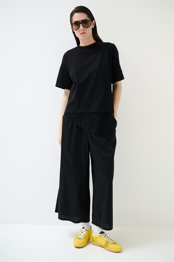 PANTACOULOTTE CON ELASTICO NERO