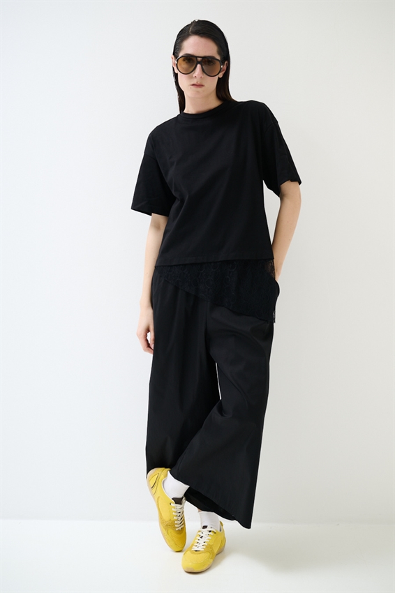 PANTACOULOTTE CON ELASTICO NERO