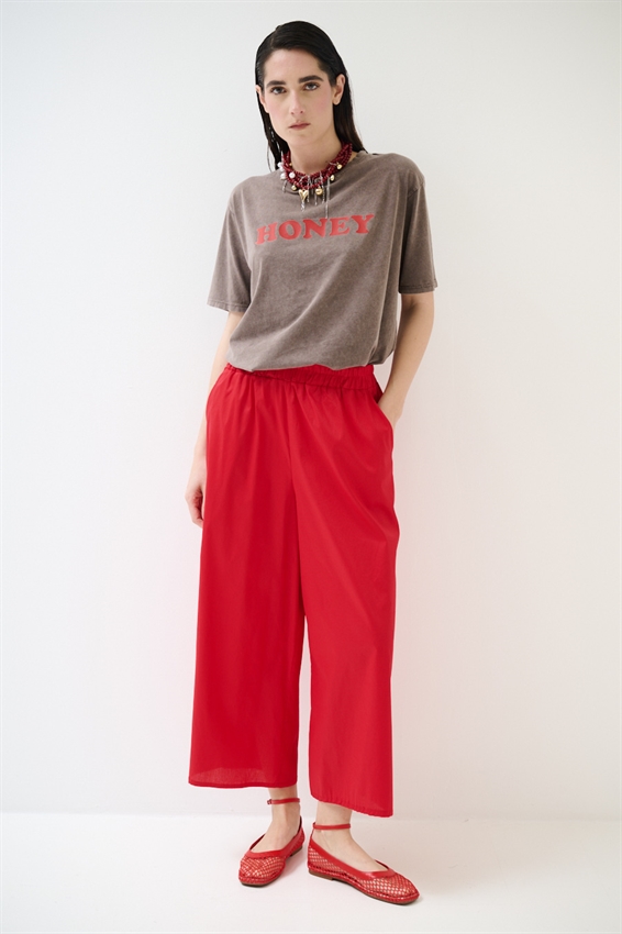 PANTACOULOTTE CON ELASTICO ROSSO