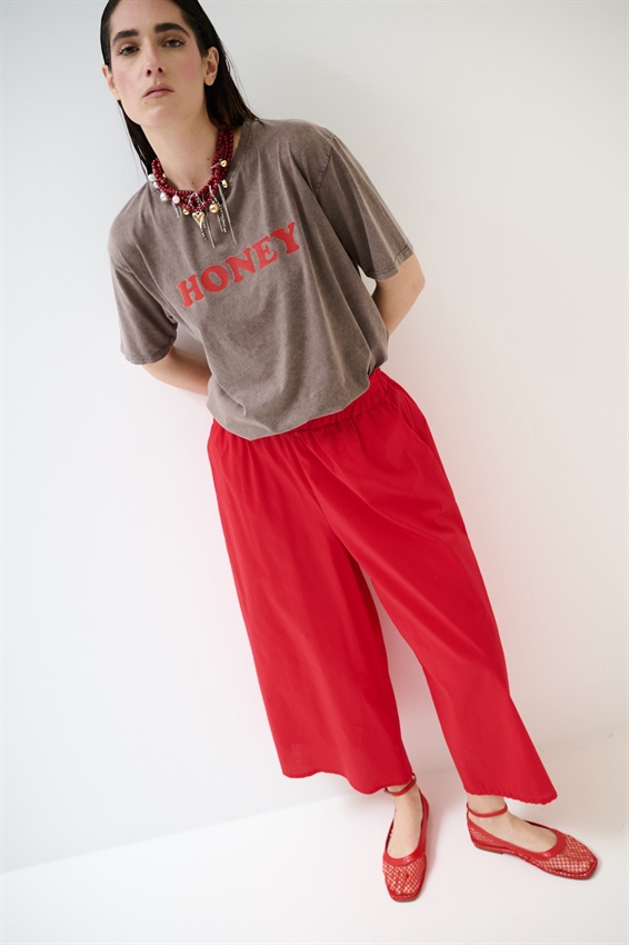 PANTACOULOTTE CON ELASTICO ROSSO