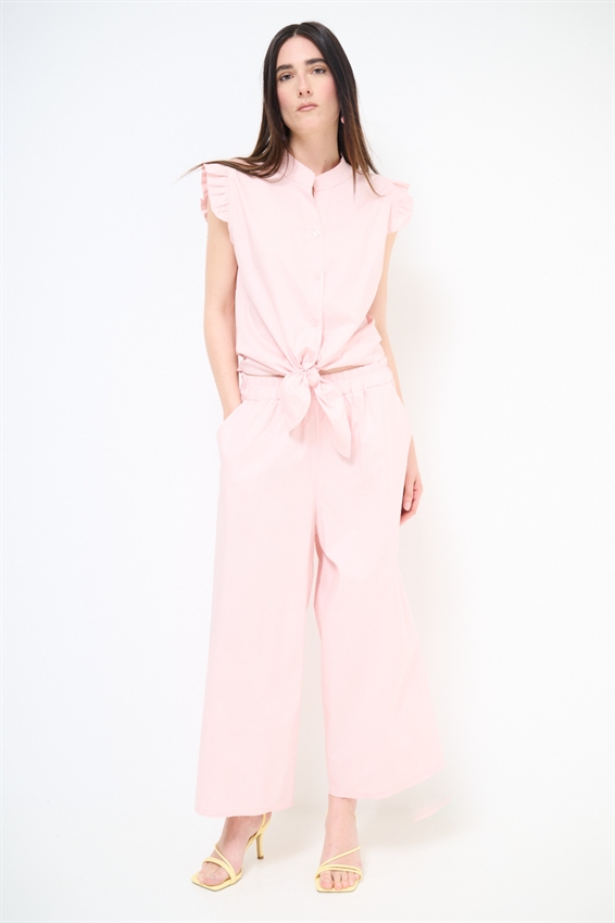 PANTACOULOTTE CON ELASTICO ROSA