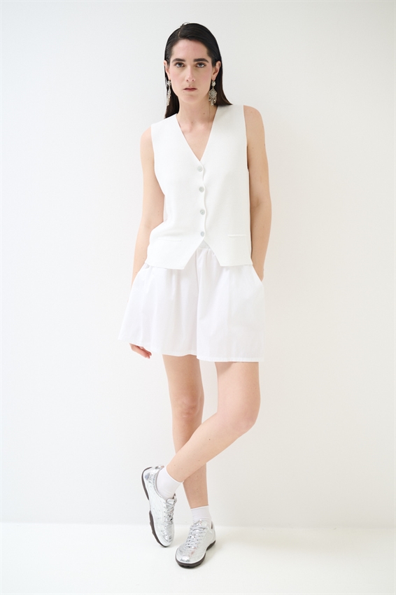 SHORTS IN POPELINE CON ELASTICO