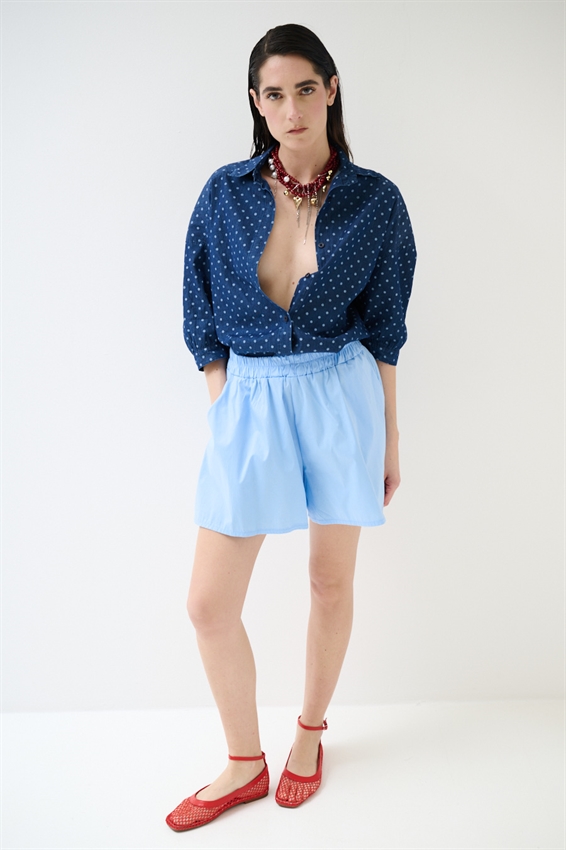 SHORTS IN POPELINE CON ELASTICO