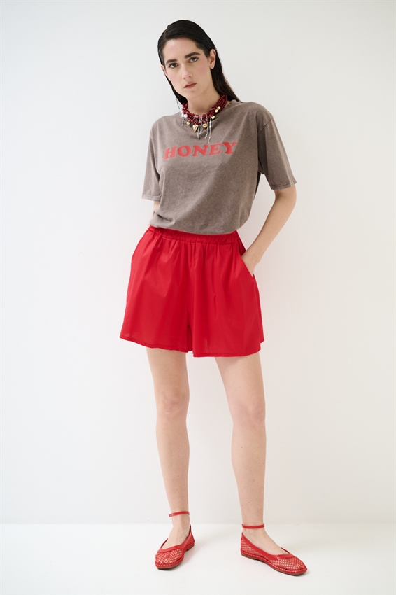 SHORTS IN POPELINE CON ELASTICO