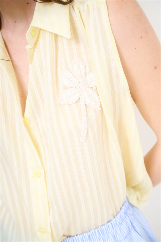 TOP IN TENCEL A RIGHE