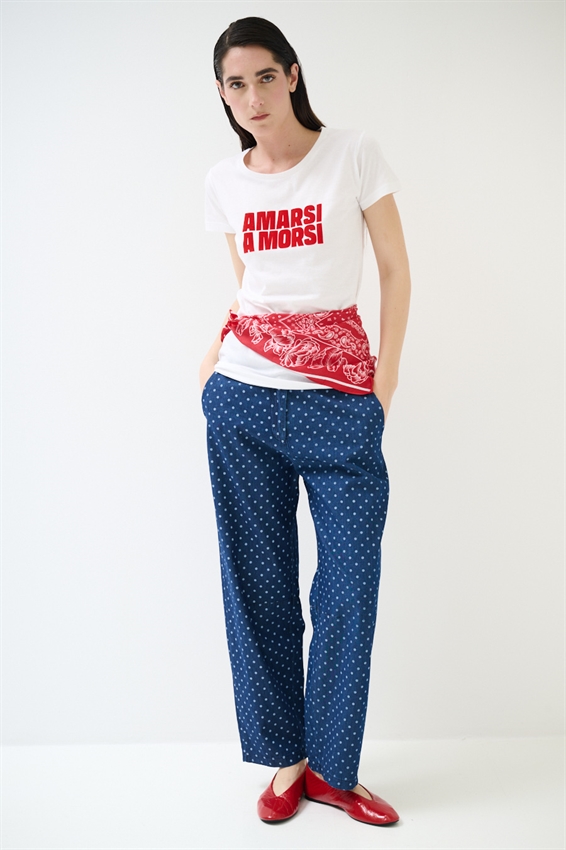 T-SHIRT BASIC CON STAMPA AMARSI BIANCO