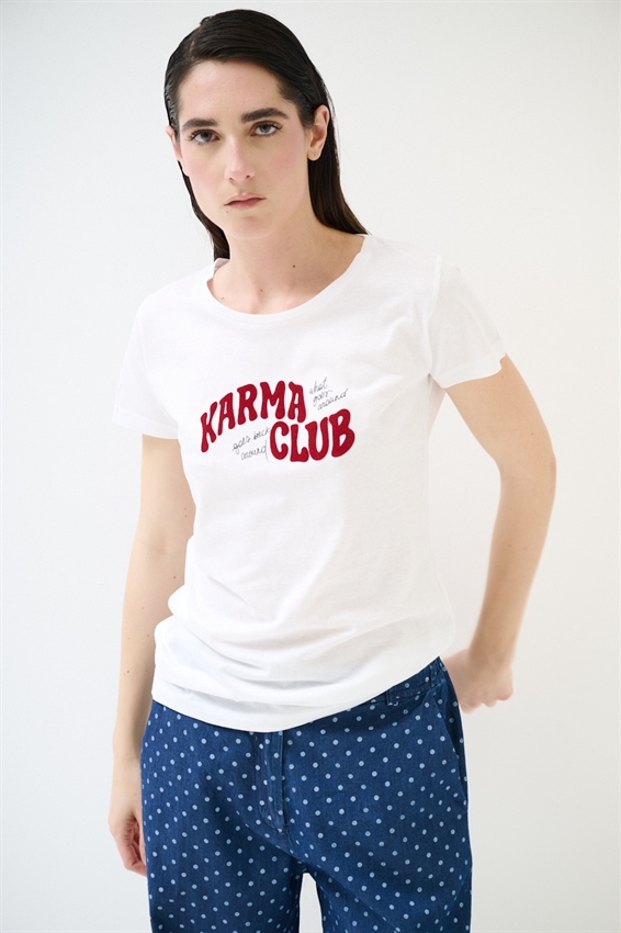 T-SHIRT BASICA CON STAMPA KARMA CLUB