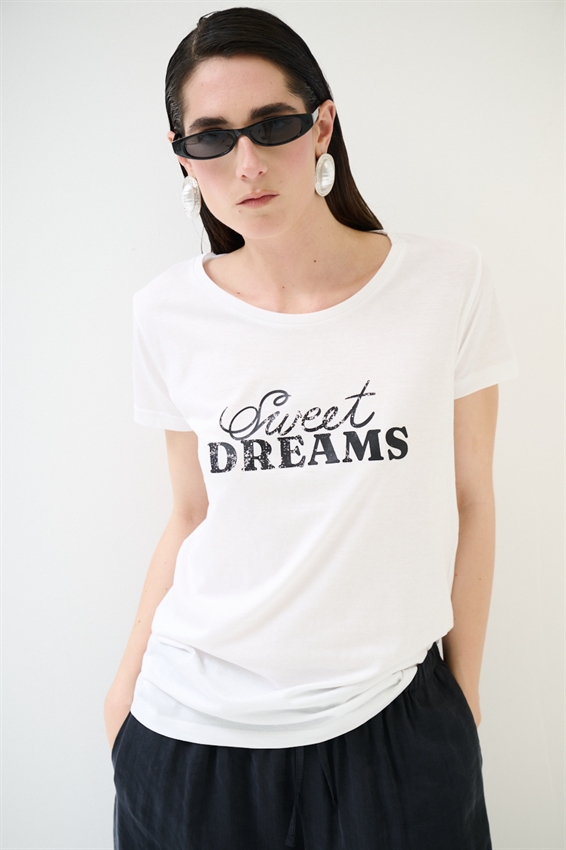 T-SHIRT BASIC CON STAMPA SWEET DREAMS