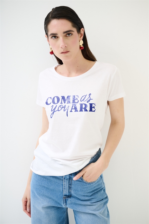 T-SHIRT BASIC CON STAMPA COME AS YOU ARE