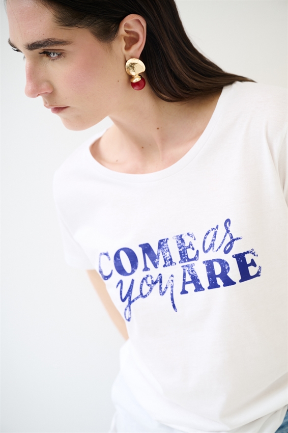 T-SHIRT BASIC CON STAMPA COME AS YOU ARE