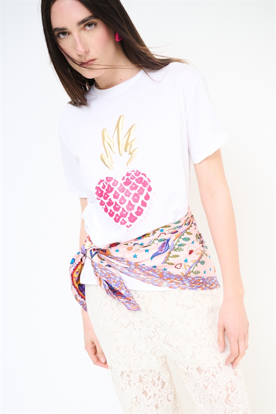 T-SHIRT REGULAR CON STAMPA CUORE