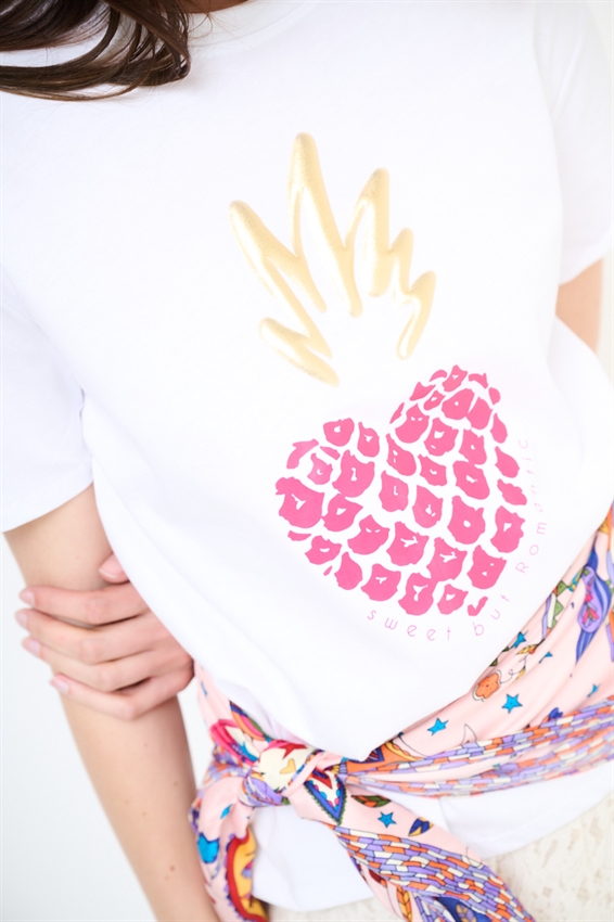 T-SHIRT REGULAR CON STAMPA CUORE