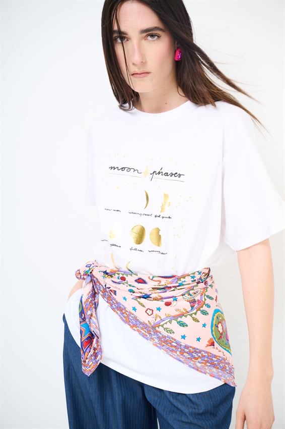 T-SHIRT GRACE CON STAMPA MOON PHASES