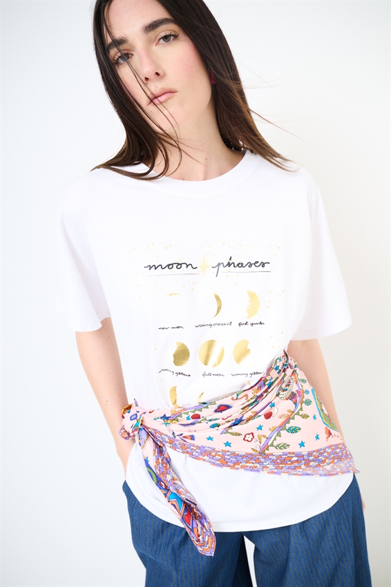 T-SHIRT GRACE CON STAMPA MOON PHASES