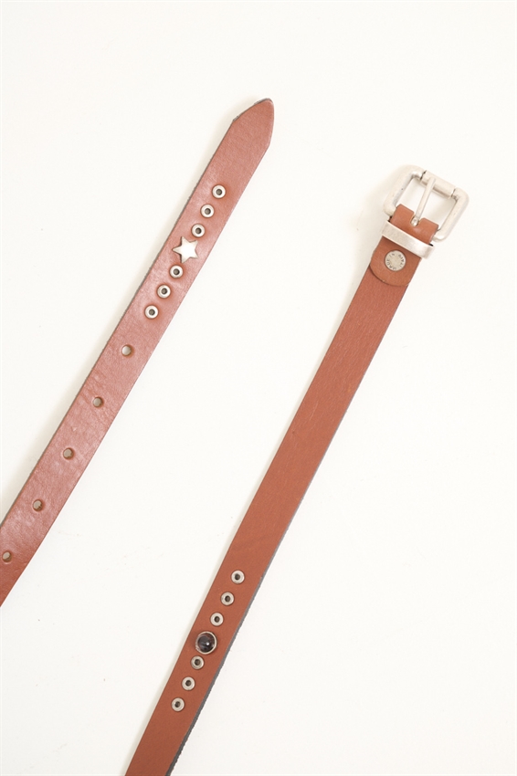 CINTURA IN PELLE CON PIETRE SMERALDO