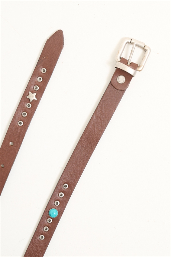 CINTURA IN PELLE CON PIETRE SMERALDO