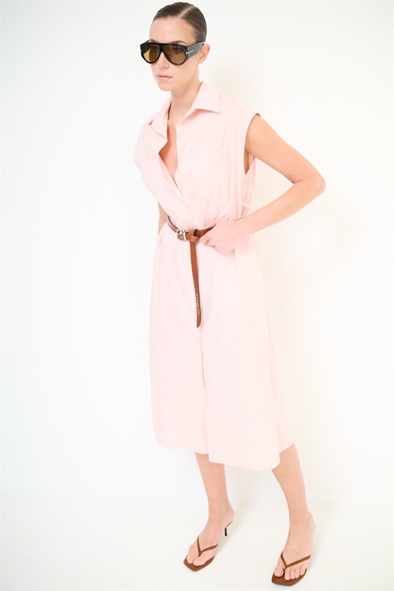 ABITO MIDI SMANICATO CON TASCHE