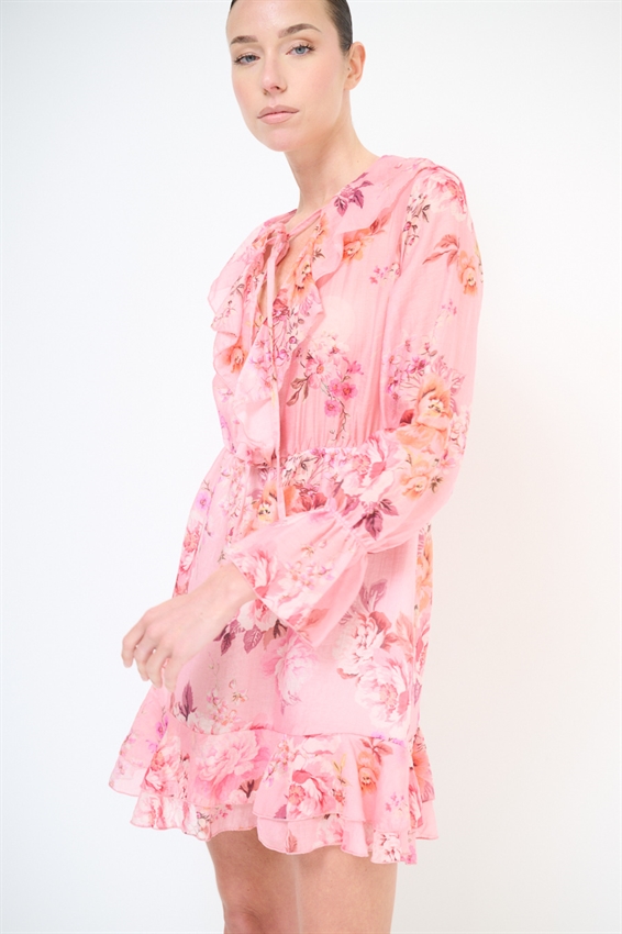 ABITO CORTO CON DOPPIA BALZA A FANTASIA