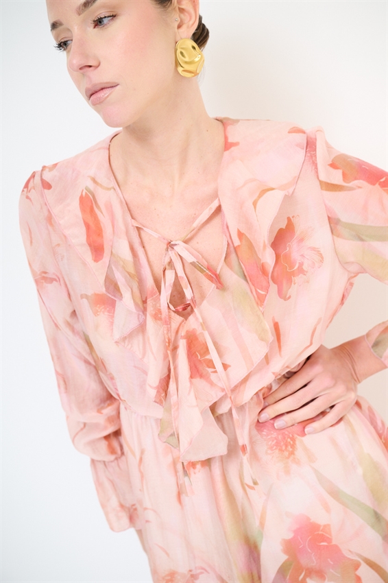 ABITO CORTO CON DOPPIA BALZA A FANTASIA