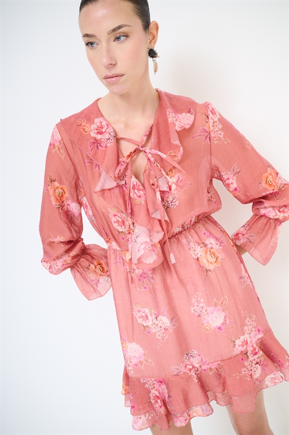 ABITO CORTO CON DOPPIA BALZA A FANTASIA