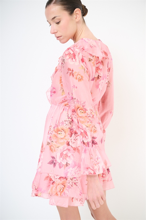 ABITO CORTO CON DOPPIA BALZA A FANTASIA